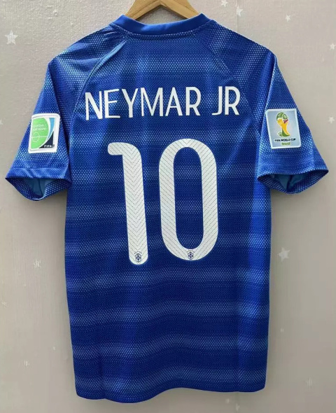Koszulka Piłkarska Brazylia 2014 Away Retro, Neymar Jr Koszulka Piłkarska Brazylia 2014 Away Retro, Neymar Jr