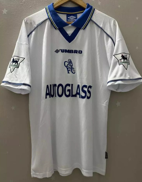 Koszulka Piłkarska Chelsea Londyn 1999/2000 Away Retro, Weah, Zola, Desaily Koszulka Piłkarska Chelsea Londyn 1999/2000 Away Retro, Weah, Zola, Desaily