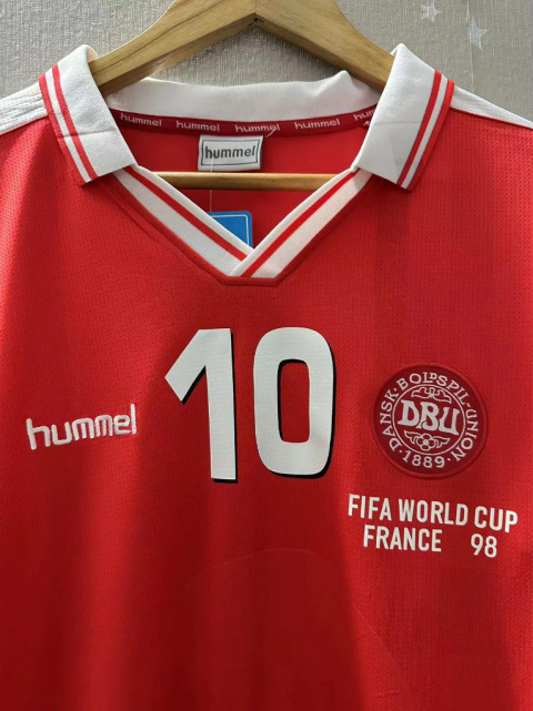 Koszulka Piłkarska Dania 1998 Home Retro Koszulka Piłkarska Dania 1998 Home Retro