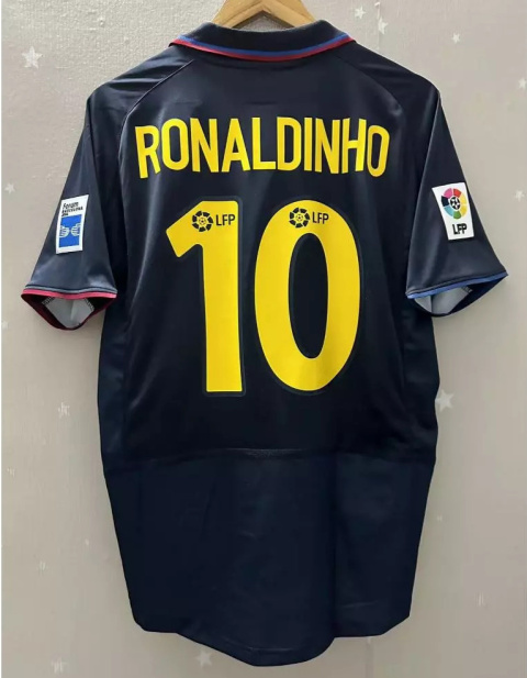 Koszulka Piłkarska FC Barcelona 2002/2003 3rd Retro, #10 Ronaldinho Koszulka Piłkarska FC Barcelona 2002/2003 3rd Retro, #10 Ronaldinho