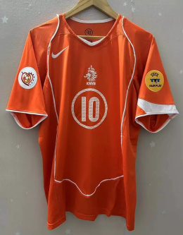 Koszulka Piłkarska Holandia Euro 2004 Retro Home, van Nistelrooy, Seedorf, Sneijder, Davids