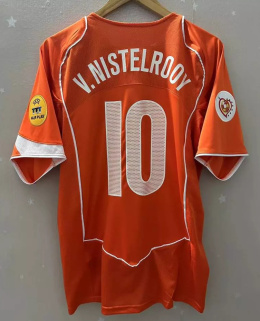 Koszulka Piłkarska Holandia Euro 2004 Retro Home, van Nistelrooy, Seedorf, Sneijder, Davids