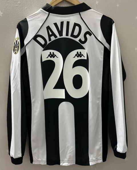 Koszulka Piłkarska Juventus Turyn 1997/1998 Retro Home Długi Rękaw, Del Piero, Zidane, Davids Koszulka Piłkarska Juventus Turyn 1997/1998 Retro Home Długi Rękaw, Del Piero, Zidane, Davids