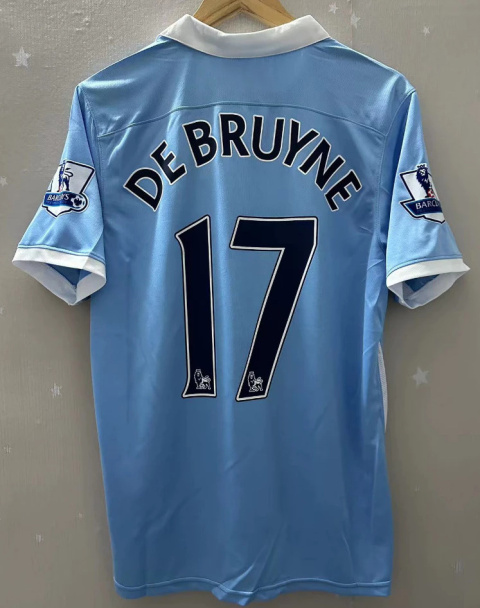 Koszulka Piłkarska Manchester City 2015/2016 Home Retro, Aguero, De Bruyne Koszulka Piłkarska Manchester City 2015/2016 Home Retro, Aguero, De Bruyne