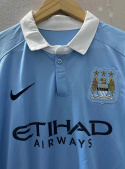 Koszulka Piłkarska Manchester City 2015/2016 Home Retro, Aguero, De Bruyne Koszulka Piłkarska Manchester City 2015/2016 Home Retro, Aguero, De Bruyne