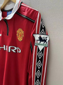 Koszulka Piłkarska Manchester United 1998/1999 Home Retro Dł Rękaw, Beckham, Scholes, Giggs Koszulka Piłkarska Manchester United 1998/1999 Home Retro Dł Rękaw, Beckham, Scholes, Giggs