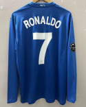 Koszulka Piłkarska Manchester United 2008/2009 Away Blue Retro, #7 Ronaldo Koszulka Piłkarska Manchester United 2008/2009 Away Blue Retro, #7 Ronaldo