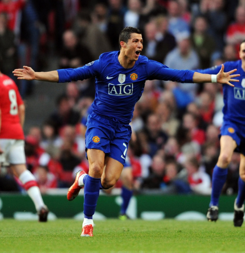 Koszulka Piłkarska Manchester United 2008/2009 Away Blue Retro Koszulka Piłkarska Manchester United 2008/2009 Away Blue Retro
