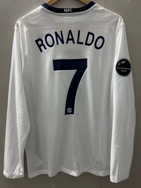 Koszulka Piłkarska Manchester United 2008/2009 Away Retro Dł Rękaw Koszulka Piłkarska Manchester United 2008/2009 Away Retro Dł Rękaw