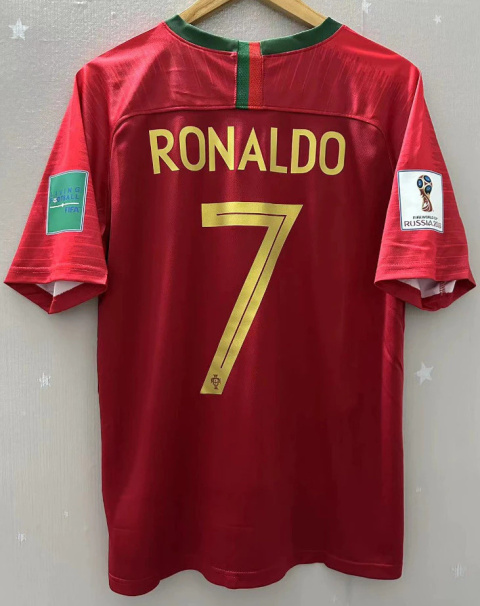 Koszulka Piłkarska Portugalia EURO 2018 Home Retro, Ronaldo Koszulka Piłkarska Portugalia EURO 2018 Home Retro, Ronaldo