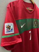Koszulka Piłkarska Portugalia MŚ 2010 Home Retro, Ronaldo Koszulka Piłkarska Portugalia MŚ 2010 Home Retro, Ronaldo