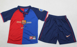 Piłkarski Komplet Strój Dziecięcy FC Barcelona 1999/2000 Home Retro
