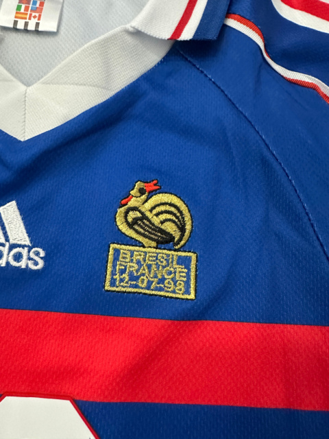 Piłkarski Komplet Strój Dziecięcy Francja 1998 Home MŚ Retro Piłkarski Komplet Strój Dziecięcy Francja 1998 Home MŚ Retro