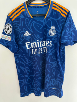 Koszulka Piłkarska Real Madryt 2021/2022 Away Retro, Benzema, Vini Jr
