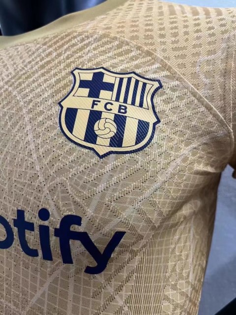 KOSZULKA PIŁKARSKA FC BARCELONA 2022/23 ZŁOTA MECZOWA KOSZULKA PIŁKARSKA FC BARCELONA 2022/23 ZŁOTA MECZOWA